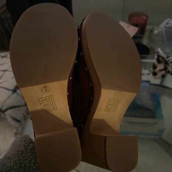 Jeffrey Campbell Beffany Clog In Cognac sz 7 - Picture 4 of 5